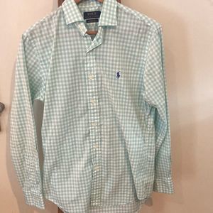 Polo by Ralph Lauren Green Checkered Dress Shirt